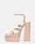 TEXA - sandalias con tira y tacón alto en beige