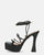 DELILA - sandalias negras con tacón alto y plataforma