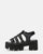 SHERLIE - sandalias de plataforma con tacos en negro