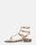 KENZA - sandalias de piton beige con tiras y tachuelas