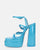 TEXA - sandalias con tira y tacón alto en azul claro