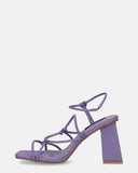 ZAHINA - sandalias violeta de piel sintética con tacón cuadrado