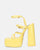 TEXA - sandalias con tira y tacón alto en amarillo