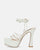 DELILA - sandalias blancas con tacón alto y plataforma