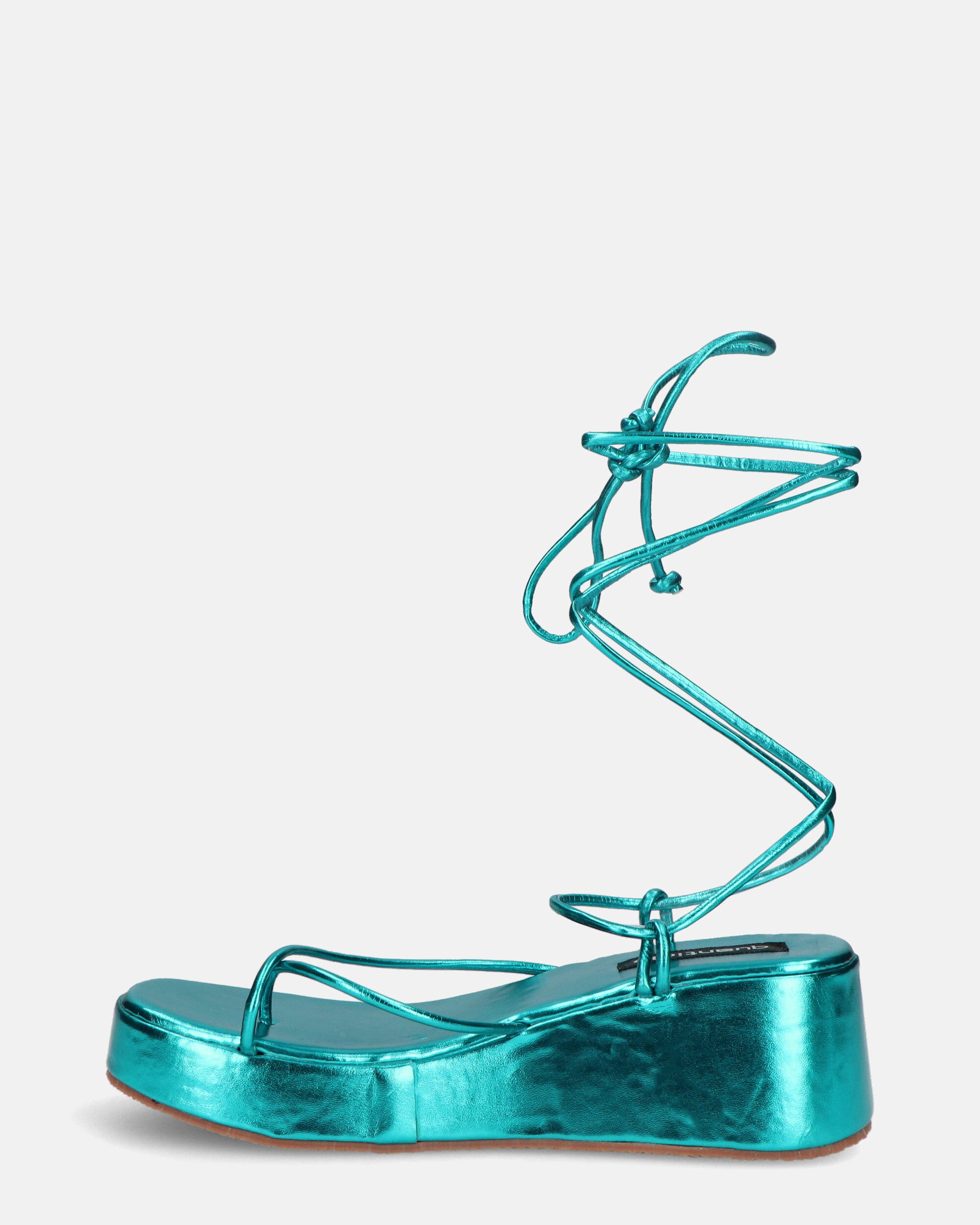 COHILA - sandalias en glassy aguamarina con plataforma