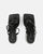 GILDA - sandalias de tacón en ecopiel negra con cordones