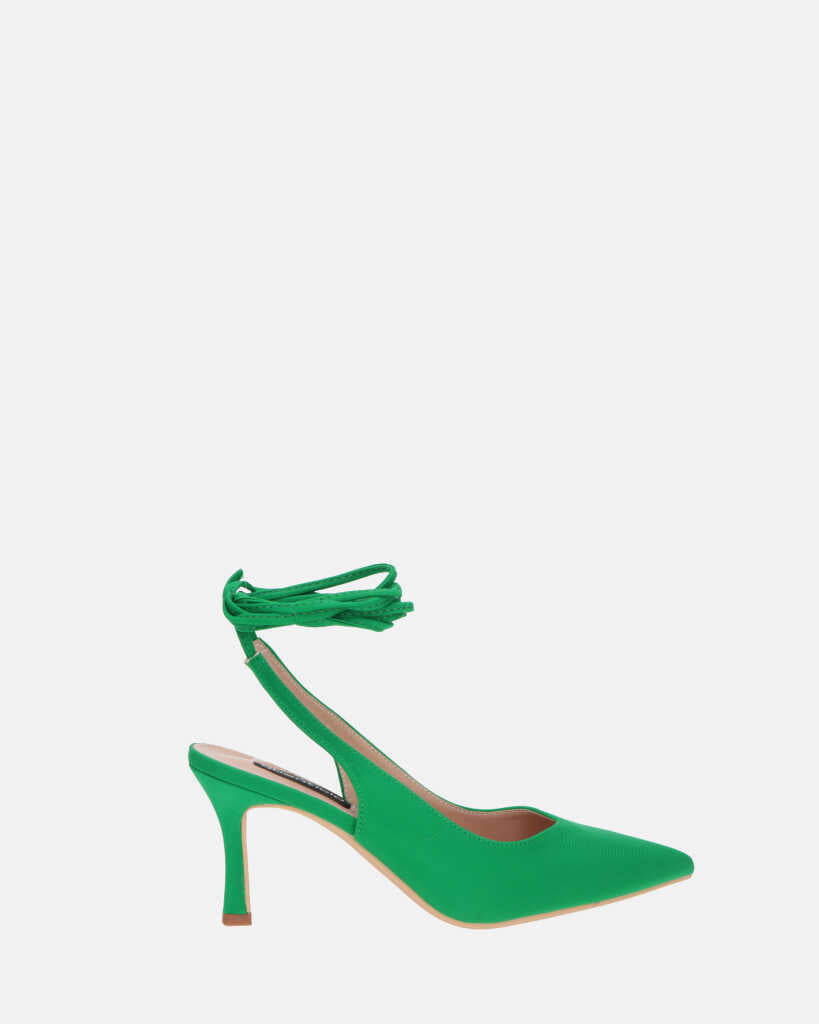IOLE - zapato tacón stiletto lycra verde