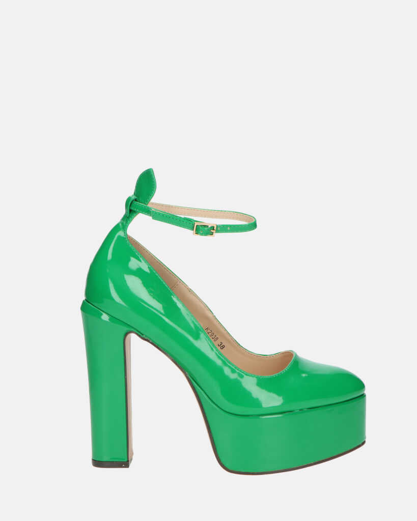 SOLEIL - zapatos de tacón en verde glassy